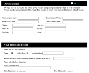 AviationADR Complaint form flight complaint details